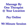 2-Hand Therapeutic Massage (1 Therapist ONLY) 90 MINUTES